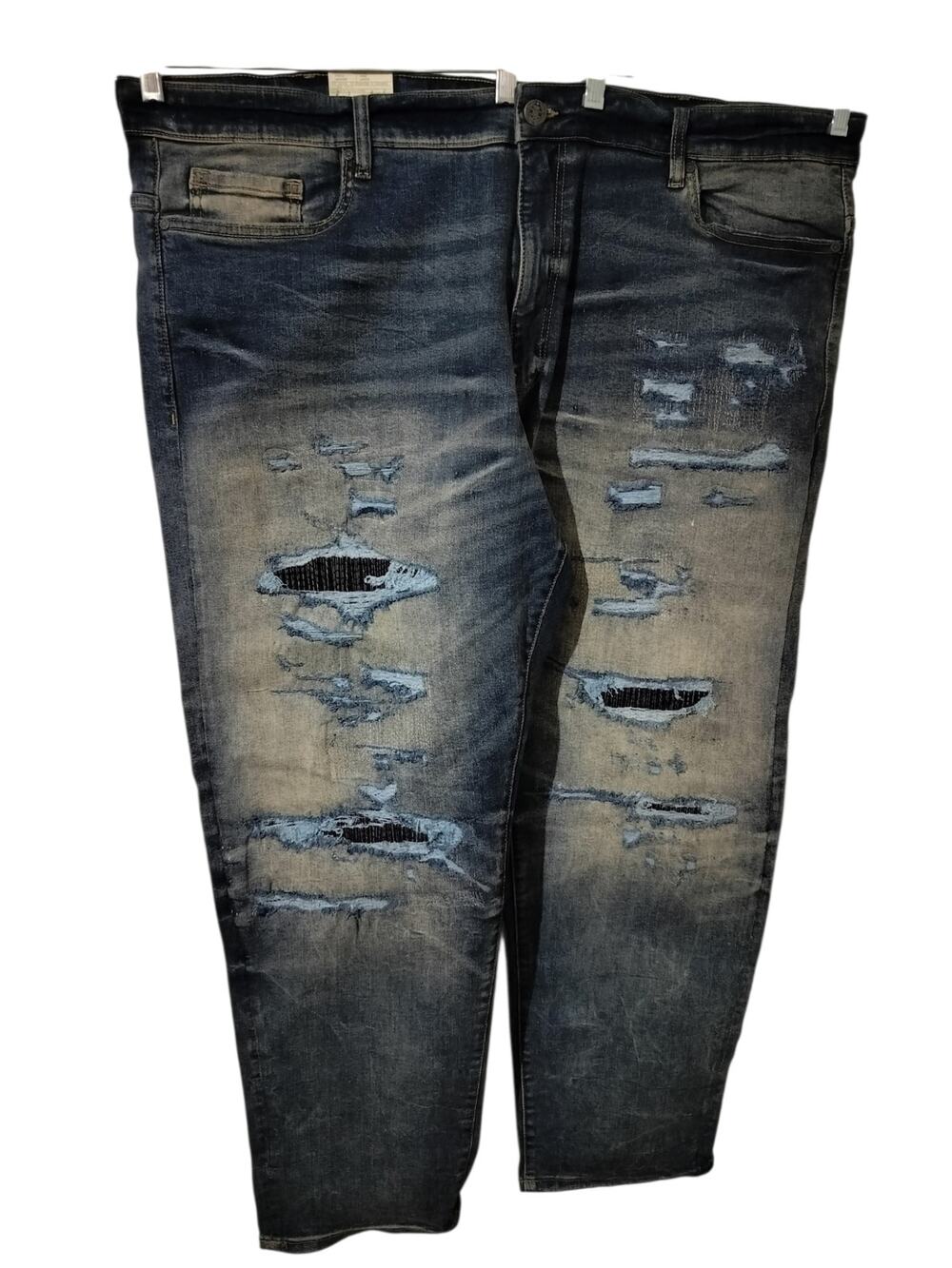 M1298) Jordan Craig Legacy Edition Aaron Distressed Ripped Hip Hop Jeans 46x32"